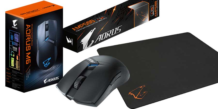 3. místo; Bezdrátová herní myš AORUS M6 + podložka AMP500