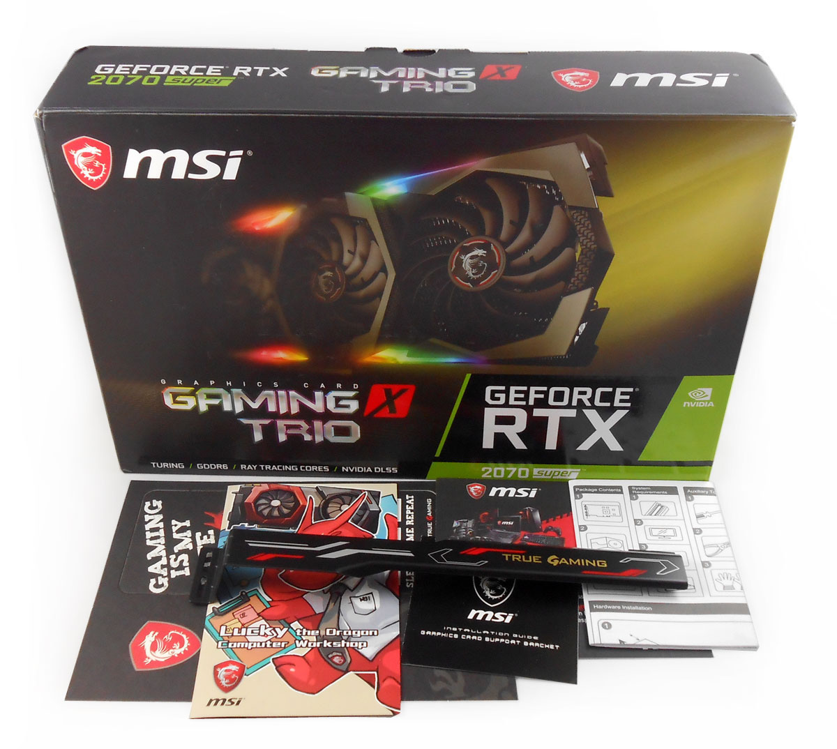 MSI RTX 2070 SUPER Gaming X TRIO; balení