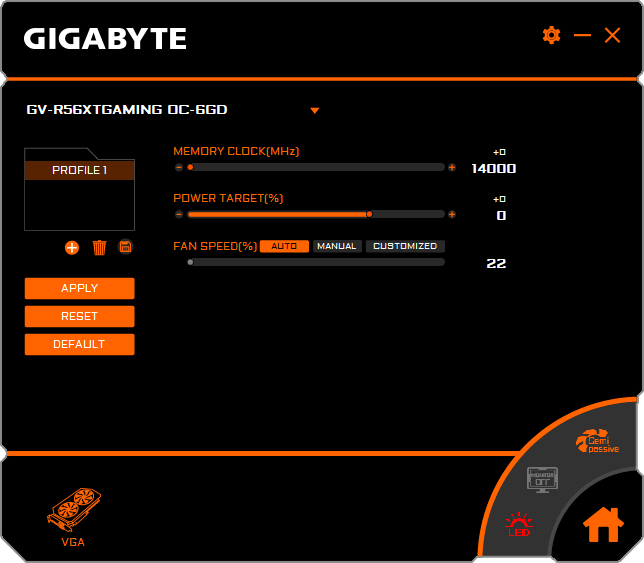 Gigabyte RX 5600 XT Gaming OC 6G; AORUS Graphics Engine