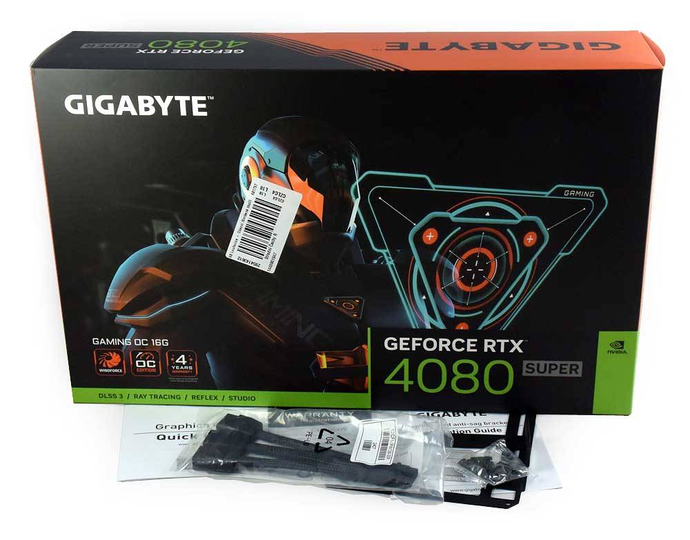 Gigabyte RTX 4080 SUPER GAMING OC 16G; balení