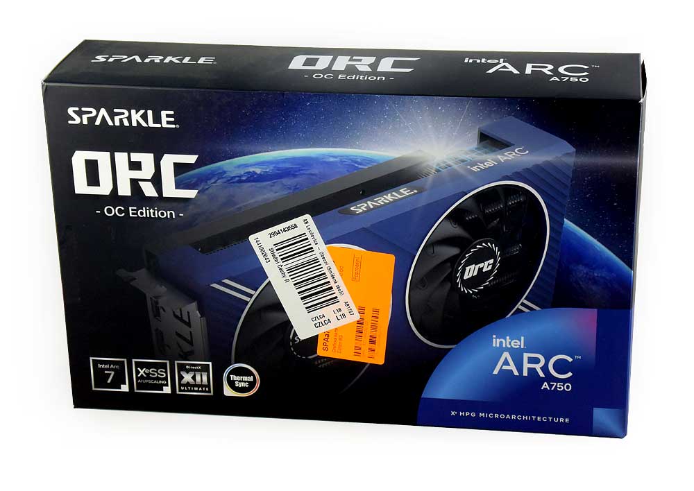 Sparkle Arc A750 ORC OC Edition 8G; balení