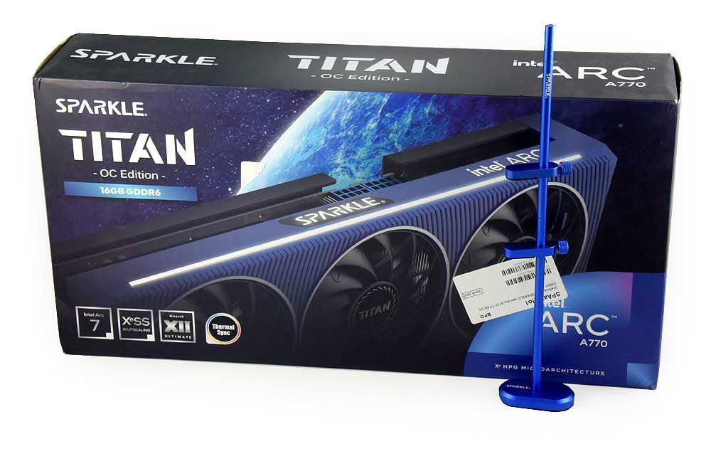 Sparkle Arc A770 TITAN OC Edition 16G; balení