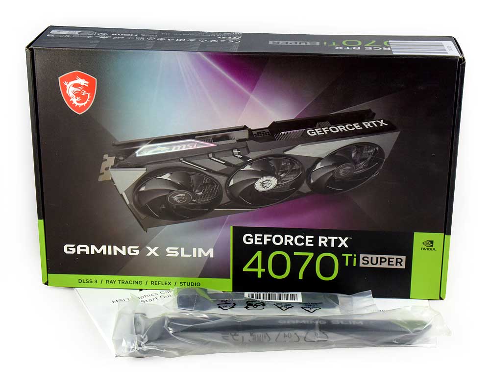 MSI RTX 4070 Ti SUPER 16G GAMING X SLIM; balení