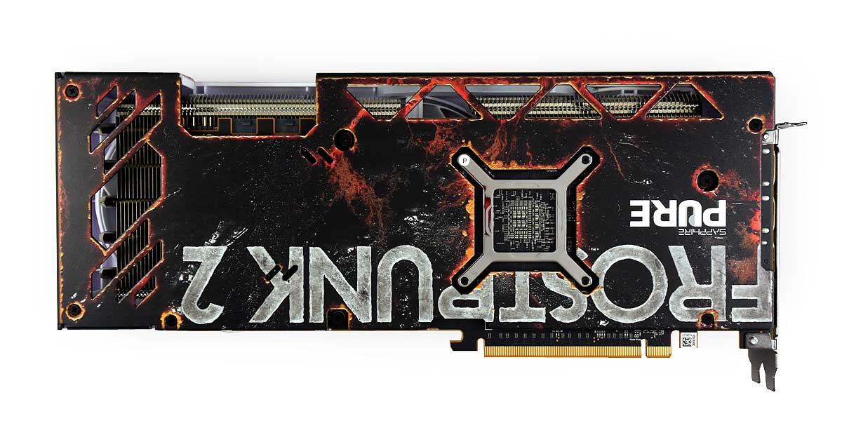 Sapphire PURE RX 7700 XT 12G Frostpunk 2 Edition; zadní strana