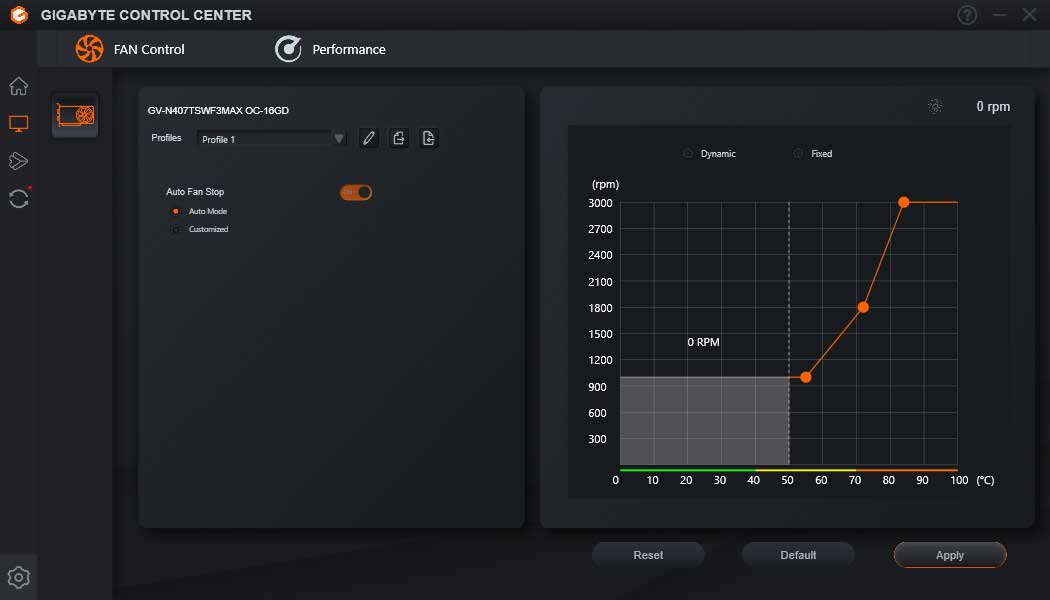 Gigabyte Control Center; Fan Control