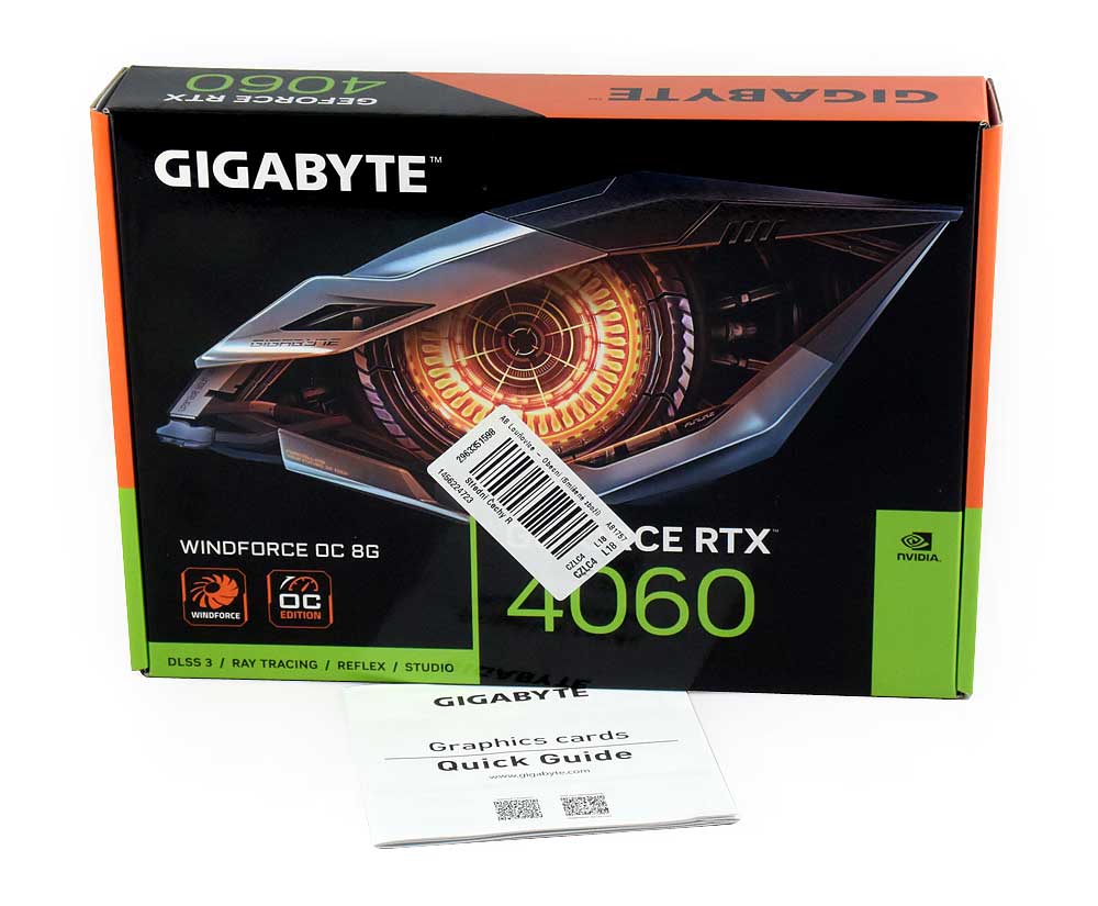 Gigabyte RTX 4060 WINDFORCE OC 8G; balení