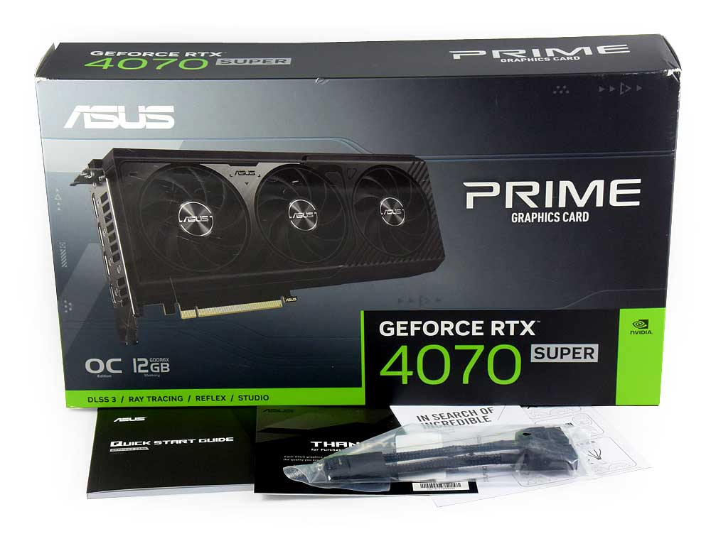 Asus PRIME RTX 4070 SUPER O12G; balení