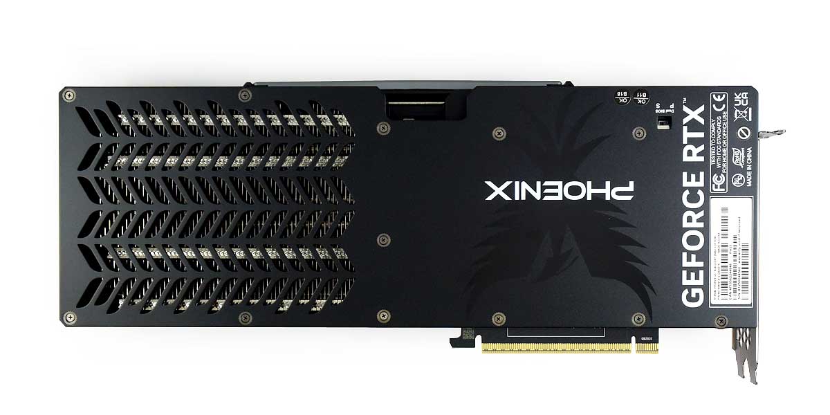 Gainward RTX 5080 PHOENIX GS 16G; zadní strana