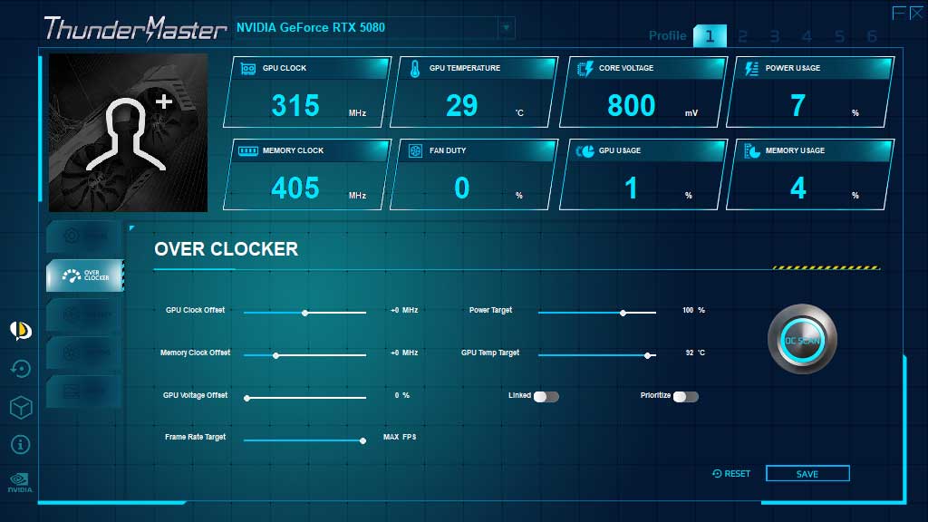 PALiT RTX 5080 GAMEROCK OC 16G; ThunderMaster - OVERCLOCKER