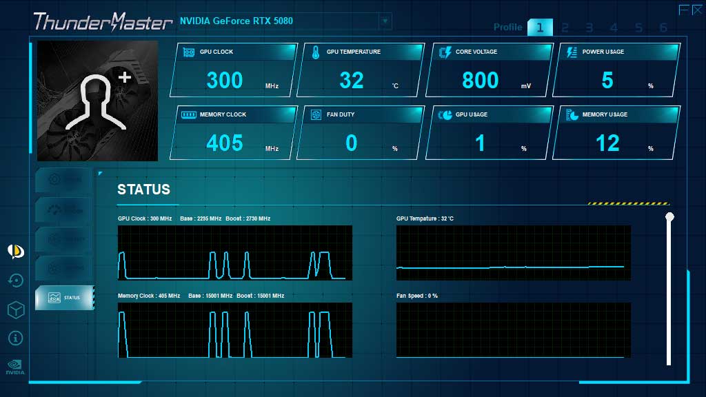 PALiT RTX 5080 GAMEROCK OC 16G; ThunderMaster - STATUS