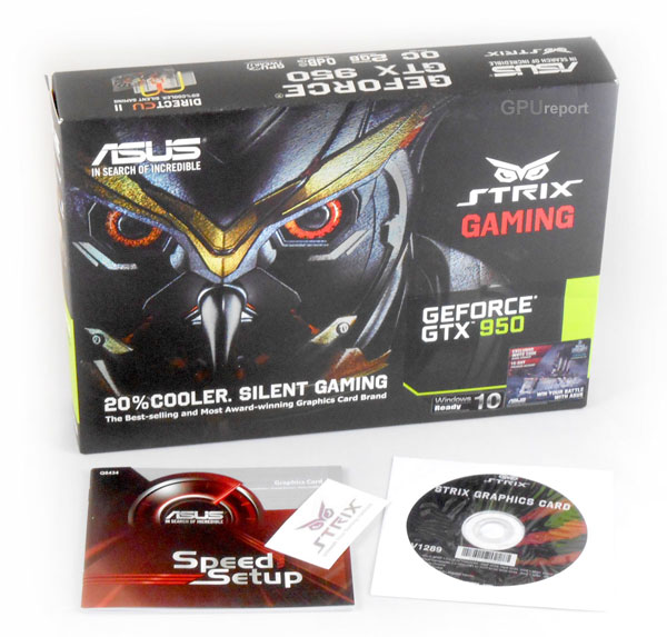 Asus Strix GTX 950 DC2OC Gaming box